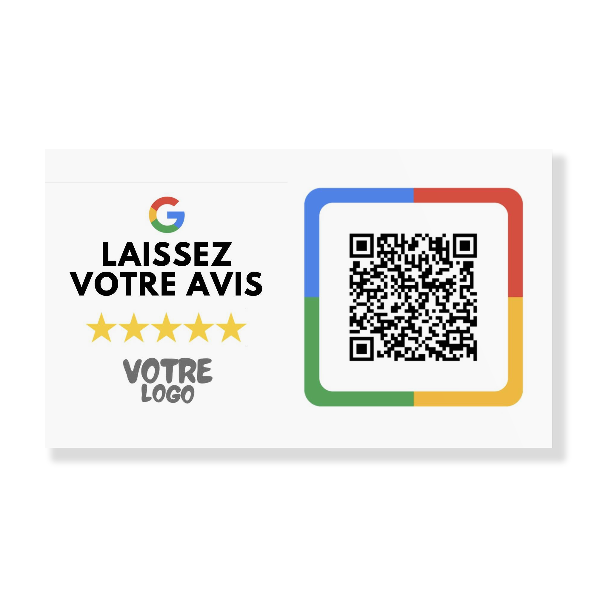 500 Cartes de Visite Carton Epais - QR Code - Avis Google Maps