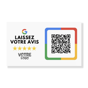 10 Cartes de Visite PVC - QR Code - Avis Google Maps